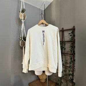 Mayfair The Label Crew Neck Pullover Cream Beige Sweatshirt